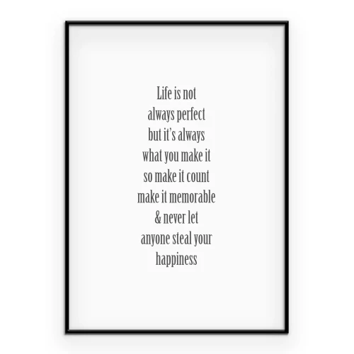 Poster Minimalistisch levenscitaat