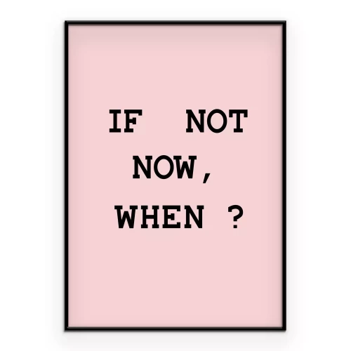 Poster Motiverende tekst op een roze achtergrond