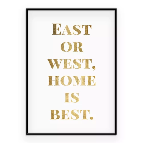 Poster Elegante gouden letters op het huis