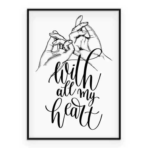 Poster Handschets met typografie