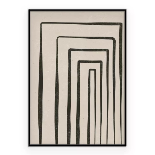 Poster Geometrische retro-illustratie met rechthoeken