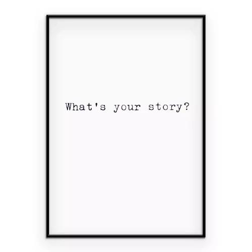 Poster Minimalistische zwarte letters