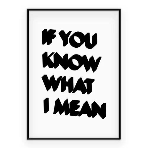 Poster Vetgedrukte typografische tekst met toespeling