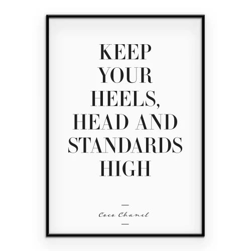 Poster Een elegante inscriptie van Coco Chanel-klasse