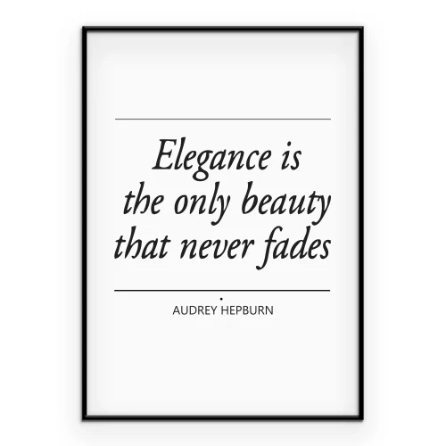 Poster Klassieke Audrey Hepburn-typografie