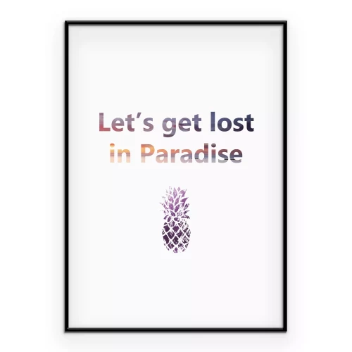 Poster Typografie met een ananasmotief