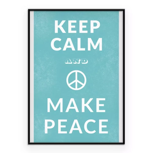 Poster Een inspirerende witte slogan over vrede