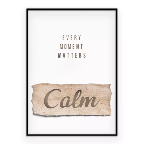 Poster Minimalistisch bord met een houten plank