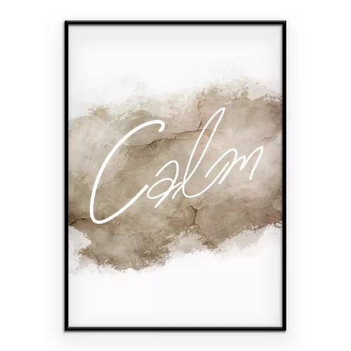 Poster Een subtiel vredesmotief in beige