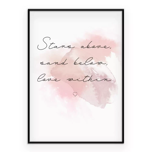 Poster Romantisch pastelmotief met een hart