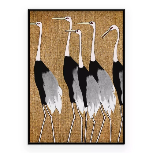 Poster Grafische vormgeving met elegante kranen