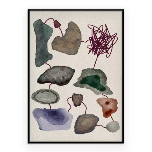 Poster Minimalistische aquarelvormen