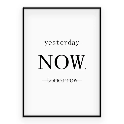 Poster Een minimalistische inscriptie over het leven