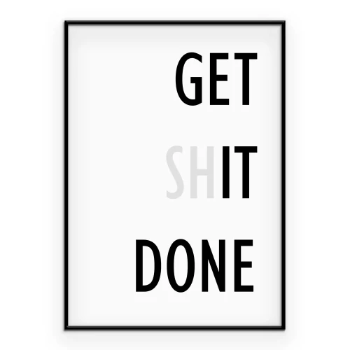 Poster Motiverende inscriptie over actie