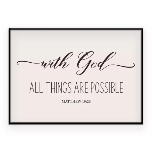 Poster Decoratieve bijbelse typografie