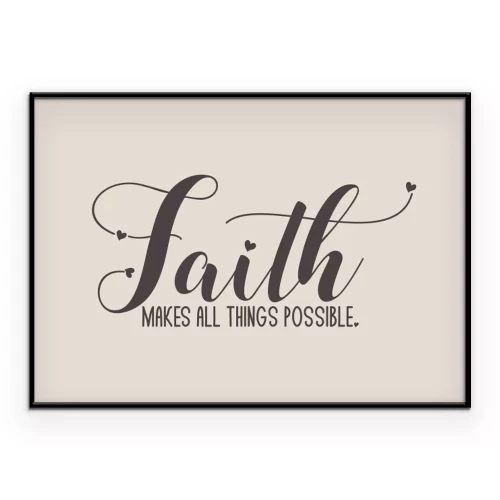 Poster Fijne religieuze inscriptie