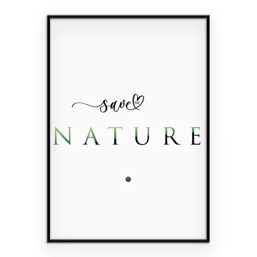 Poster Ecologische typografische inscriptie