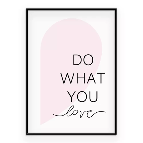 Poster Liefdestypografie op een roze boog