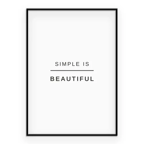 Poster Zwarte letters met mooie eenvoud