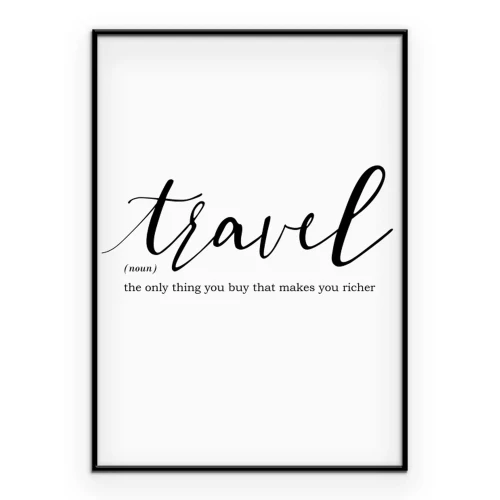 Poster Typografische reisinscriptie