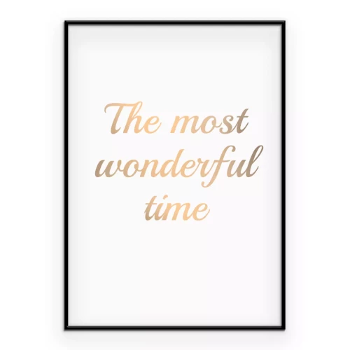 Poster Gouden letters in een kerstmotief