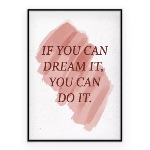 Poster Motiverende tekst in pasteltinten