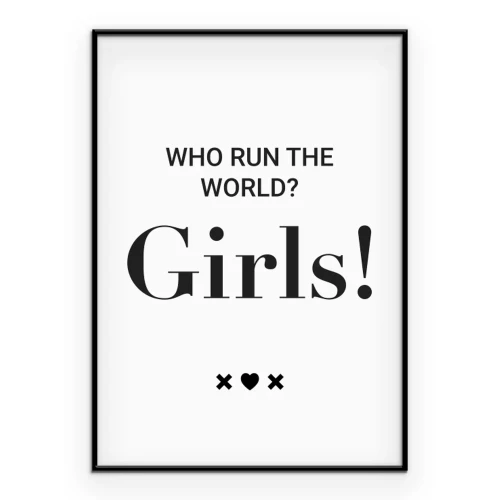 Poster Motiverende tekst voor meisjes