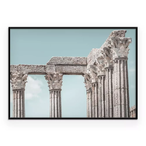 Poster Rijkelijk versierde stenen zuilen