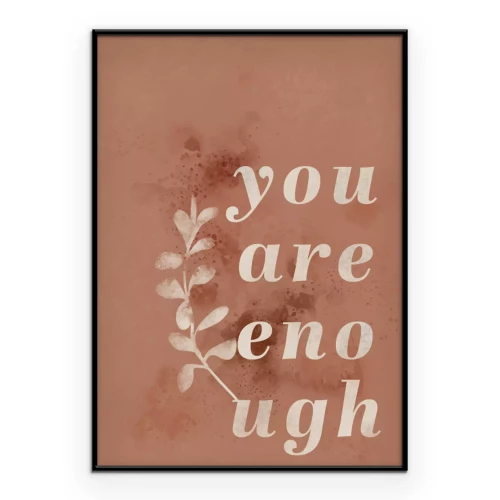 Poster Minimalistische plant met inscriptie