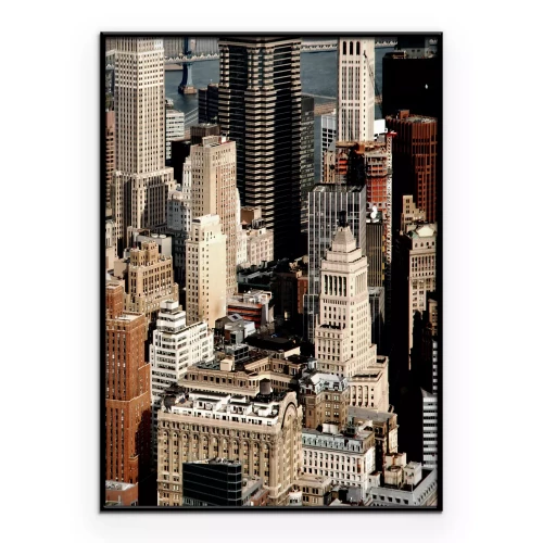 Poster Stadscentrum met wolkenkrabbers