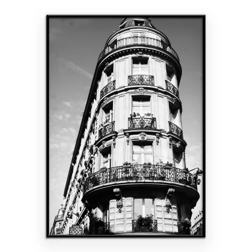 Poster Huurhuis met een afgeronde hoek