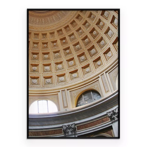 Poster Monumentaal interieur met een decoratieve koepel.
