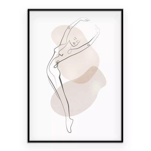 Poster Minimalistische illustratie van het vrouwelijk lichaam