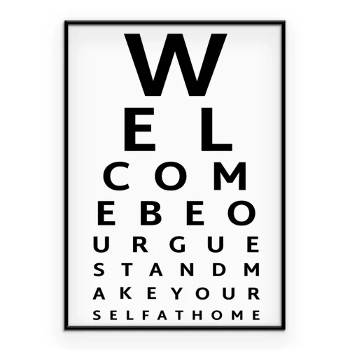 Poster Oogkaart met welkom