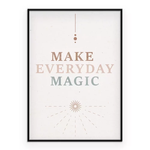 Poster Pasteltypografie met de slogan Make Everyday Magic