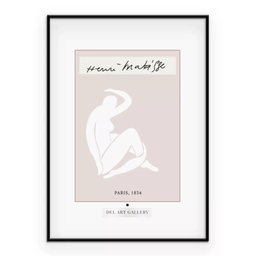 Poster Een delicate compositie met een silhouet