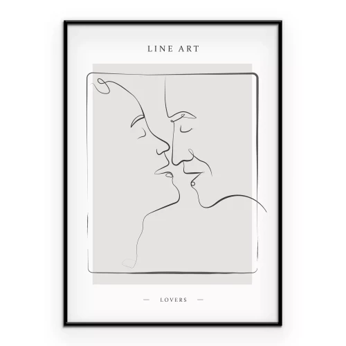 Poster Kus contour delicate illustratie