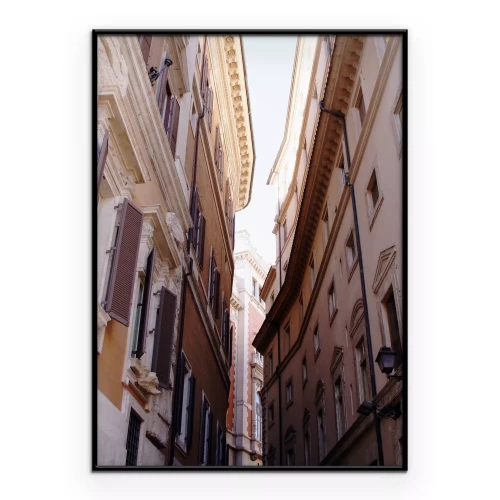 Poster Het steegje tussen de gebouwen