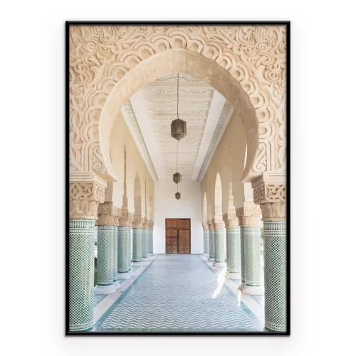 Poster Marokkaanse architectuur met ornamenten