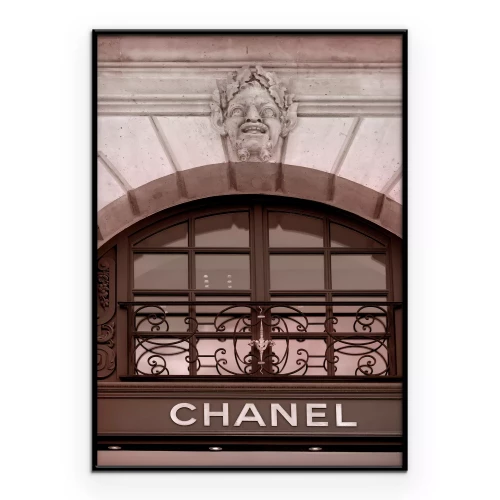 Poster Een luxueuze Chanel-winkel in een huurhuis.