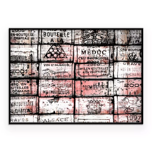 Poster Collage van vintage wijnkurken