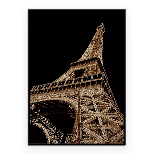 Poster De gouden structuren van de Eiffeltoren