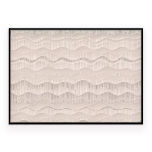 Poster Een subtiele compositie van beige golven