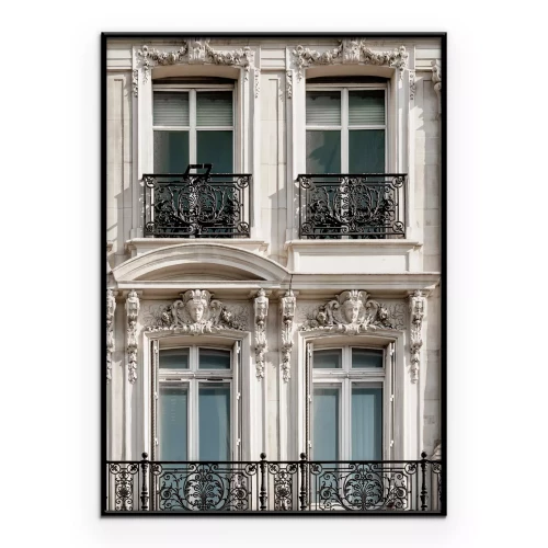 Poster Ramen met decoratief stucwerk