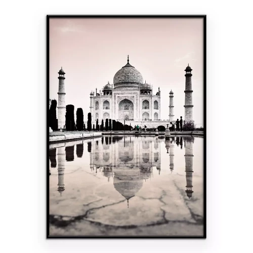 Poster Taj Mahal in pastel monochrome