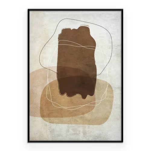 Poster Geometrische Formen in einem abstrakten Motiv