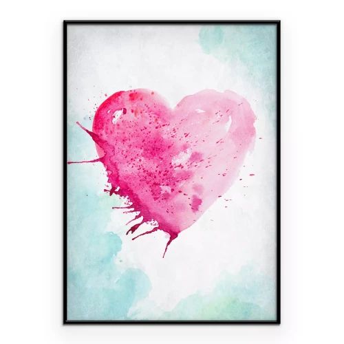 Poster Watercolour Heart