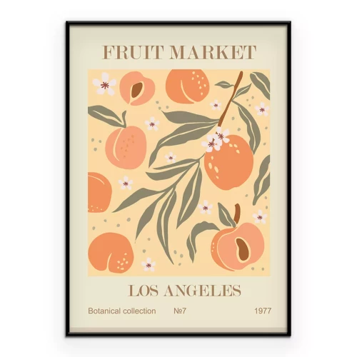 Poster Äste mit Pfirsichen