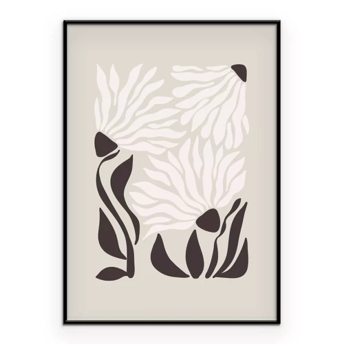 Poster Minimalistische Blumen botanische Abstraktion