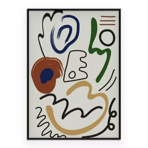 Poster Minimalistische expressieve abstractie